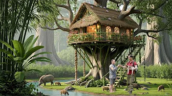 Building Shelters for Forest People - Survival in the Deep Forest