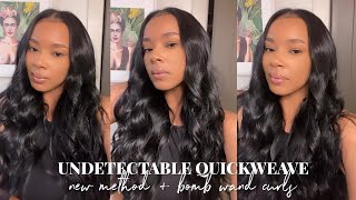 how to: super flat &amp; undetectable quickweave (new method) + how to achieve bomb wand curls