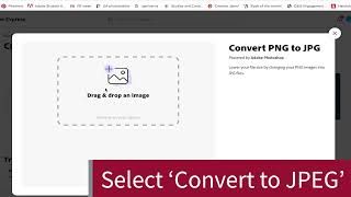 Convert images to JPG using Adobe Creative Cloud Express