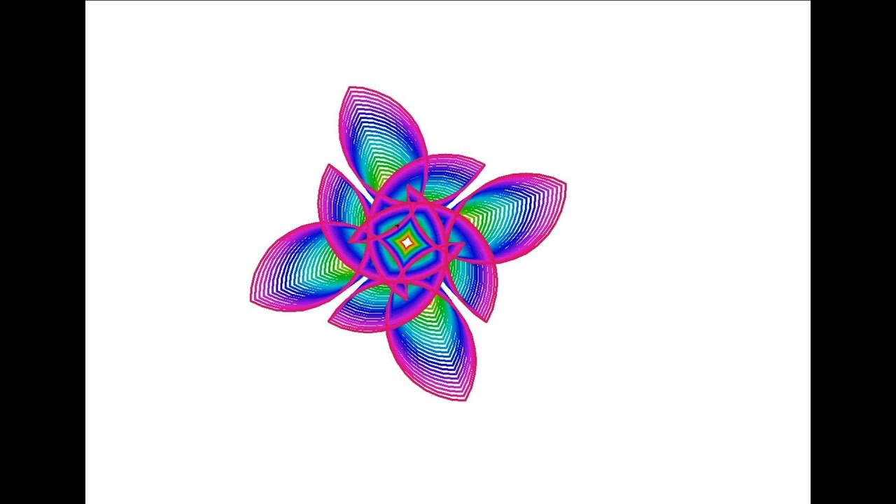18 Use python to draw three dimensional petals with changing colors and ...