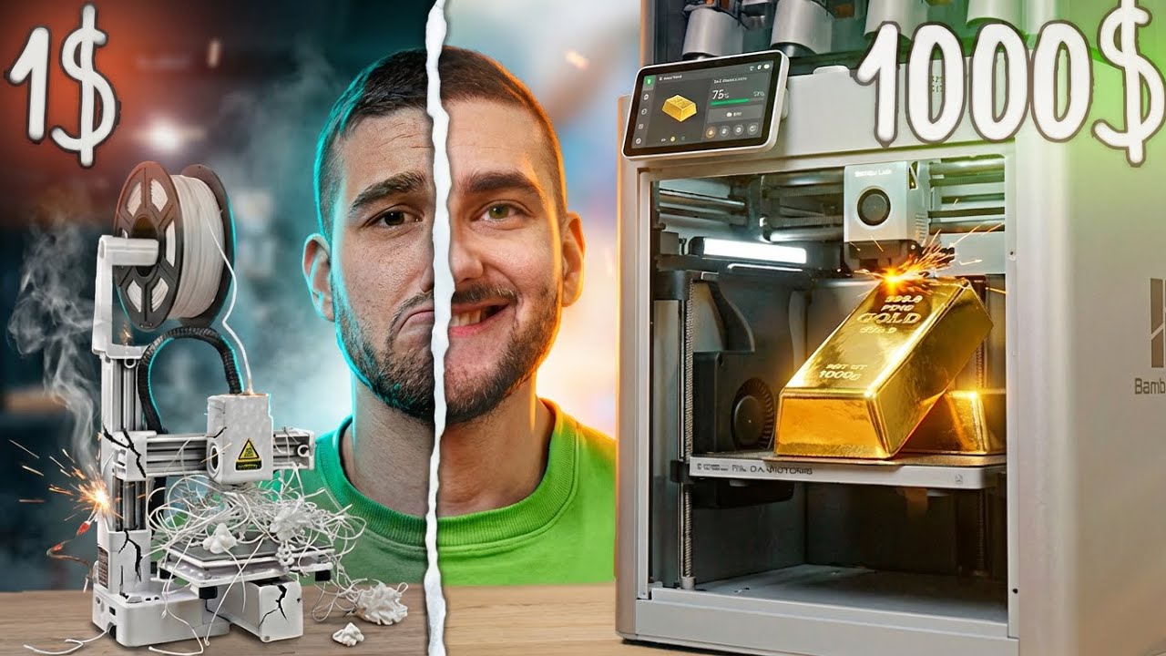 3D-принтер за 1 доллар против 3D-принтера за 1000 долларов!