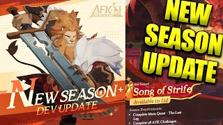 The Future Of AFK Journey! New Season Dev Update! Song of Strife!