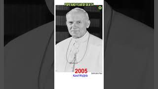 Pope and Year Death #popefrancis #catholic #vatican #popejohnpaulii #death #katoliko