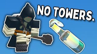 [Consumables] BEATING EASY MODE WITH 0 TOWERS... | Roblox TDS