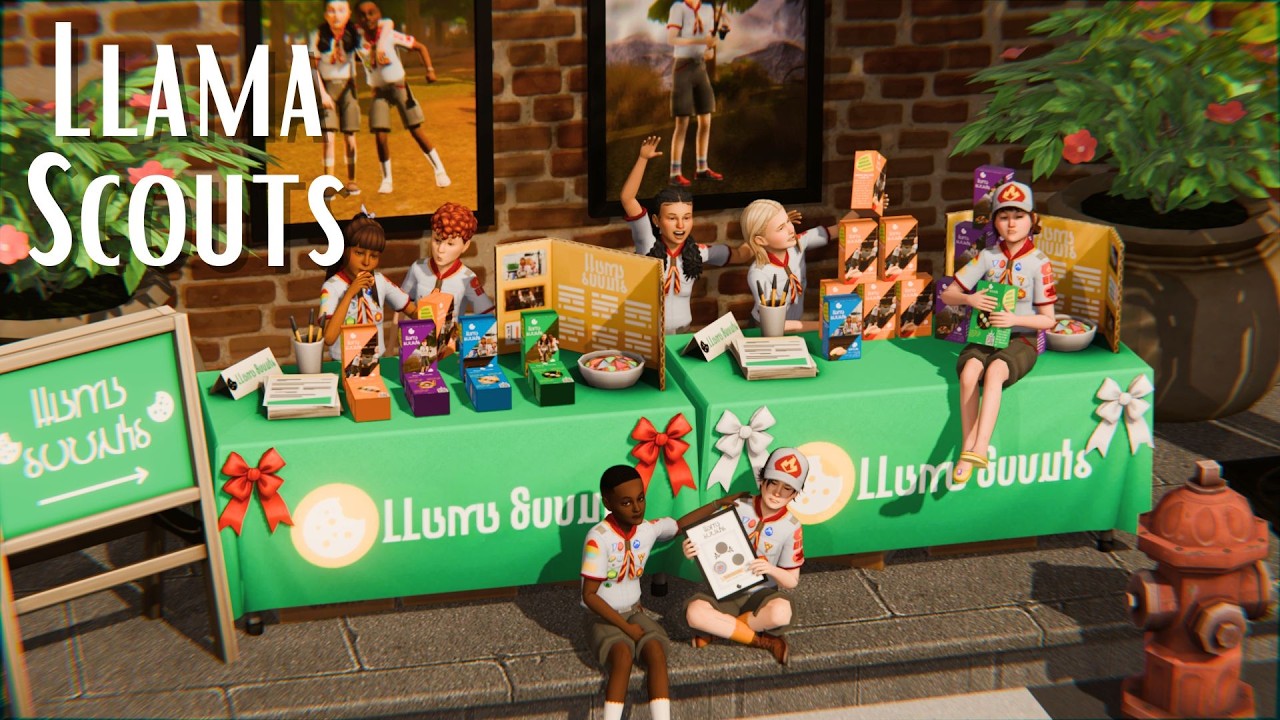 Sims 4 Mod Showcase: Llama Scouts Cookie Season Mod Pack