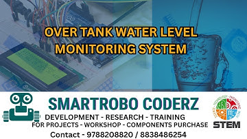 Water Level Monitoring System using Ultrasonic Sensor, LCD, Buzzer & Arduino | Smart Robocoderz