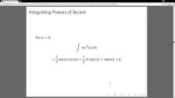 Integrating Powers of Secant