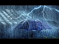 Fall into Deep Sleep Immediately with Terrible Rainstorm &amp; Powerful Thunder at Night | White Noise