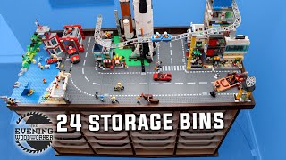 DIY Lego Storage Table using Trofast IKEA Bins | Evening Woodworker