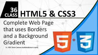 How to Create HTML and CSS Web Page Uses Borders and CSS Gradient background Part 36 Wealth