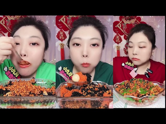 Tantangan makanan Udang Mukbang | ASMR Makan TELUR TOBIKO |Suara Mengunyah/mukbang/Suara Makan #2082