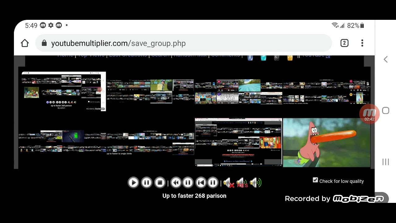 up to faster 268 parison