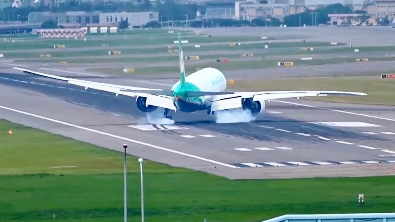 Самые Страшные Посадки При Боковом Ветре, Снятые На Камеру!