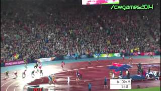 Men's 4 x 100m Relay Final (Usain Bolt)  | Commonwealth Games 2014 HD