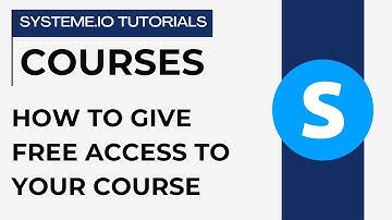 How to give free access to a course | Systeme.io tutorials
