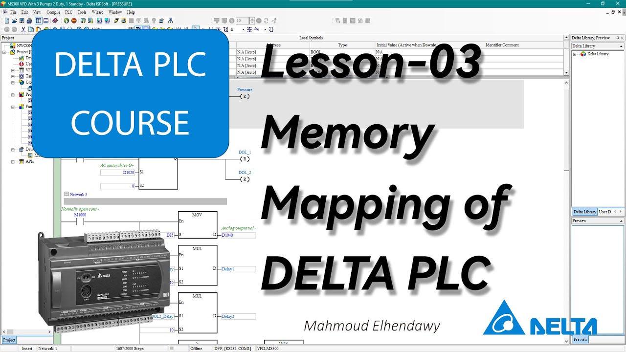 Plc Memory Map 03- Memory Mapping of DELTA PLC - YouTube