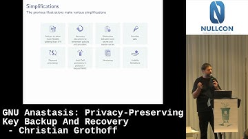Night Track | GNU Anastasis: Privacy-Preserving Key Backup And Recovery by Christian Grothoff