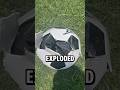 Over-inflating a football ⚽️⚠️ #football #soccer #shorts