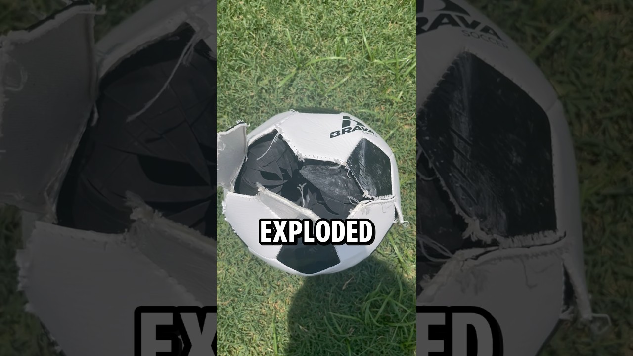 Over-inflating a football ⚽️⚠️ 