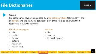 7.1 File dictionaries - ESM Tools Workshop