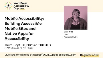 Mobile Accessibility: Building Accessible Mobile Sites and Native Apps for Accessibility