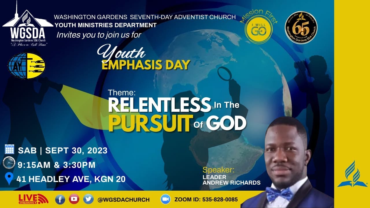 SAB Youth Emphasis Day Leader Andrew Richards September 30