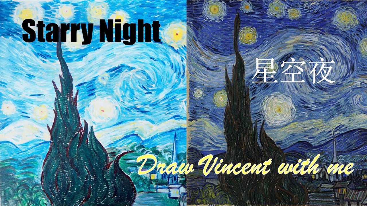Draw Vincent with me/Starry Night/Vincentina Art/for ... Draw Vincent with me/Starry Night/Vincentina Art/for ...