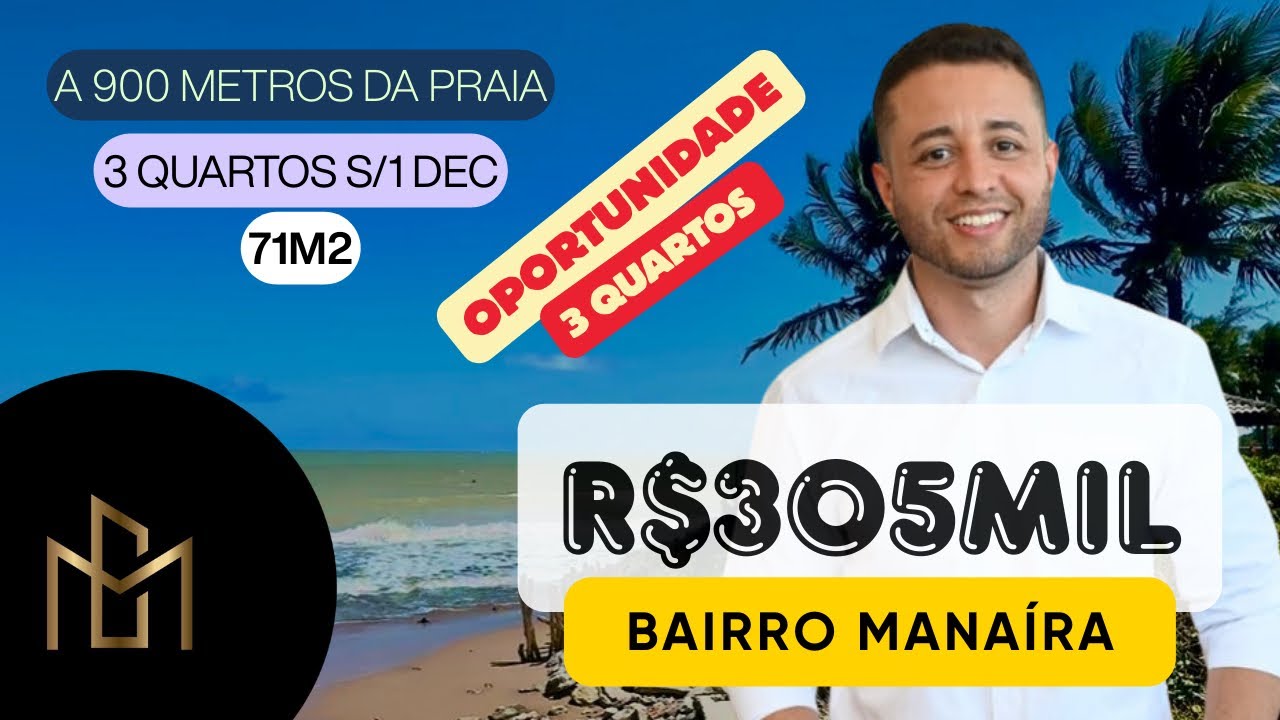 Apartamento 71m2 , 3 qts, 2 varandas, 3 andar/escada , em Manaíra João Pessoa PB