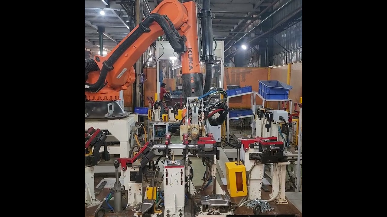 dot pin marking machine with robot integration for spot welding lines