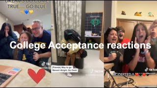 The cutest College Acceptance reactions !!!❤️🧡💛 -- TikTok Edition