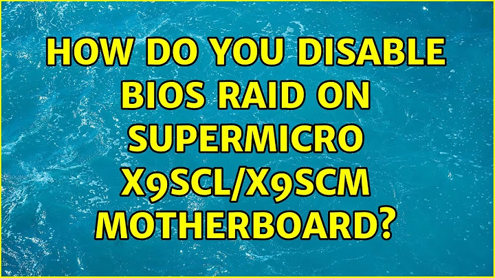 How do you disable BIOS RAID on SuperMicro X9SCL/X9SCM motherboard?