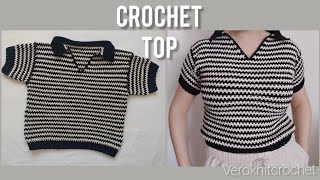 Crochet Collar Top | Crochet Tutorial