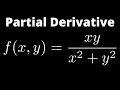 Partial Derivative of f(x, y) = xy/(x^2 + y^2) with Quotient Rule