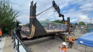 Cody Dock Rolling Bridge - fabrication