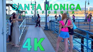 Santa Monica Pier on a Great Day Part 1, Los Angeles USA 4K - UHD