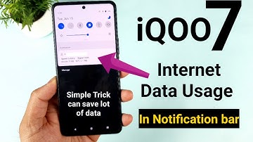 iQOO 7 internet data usage in notification bar to save data every day must try