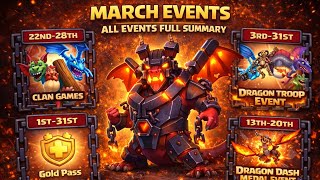 Clash of Clans March Events Rewind 🔥 All Events Full Summary  | COC March Recap