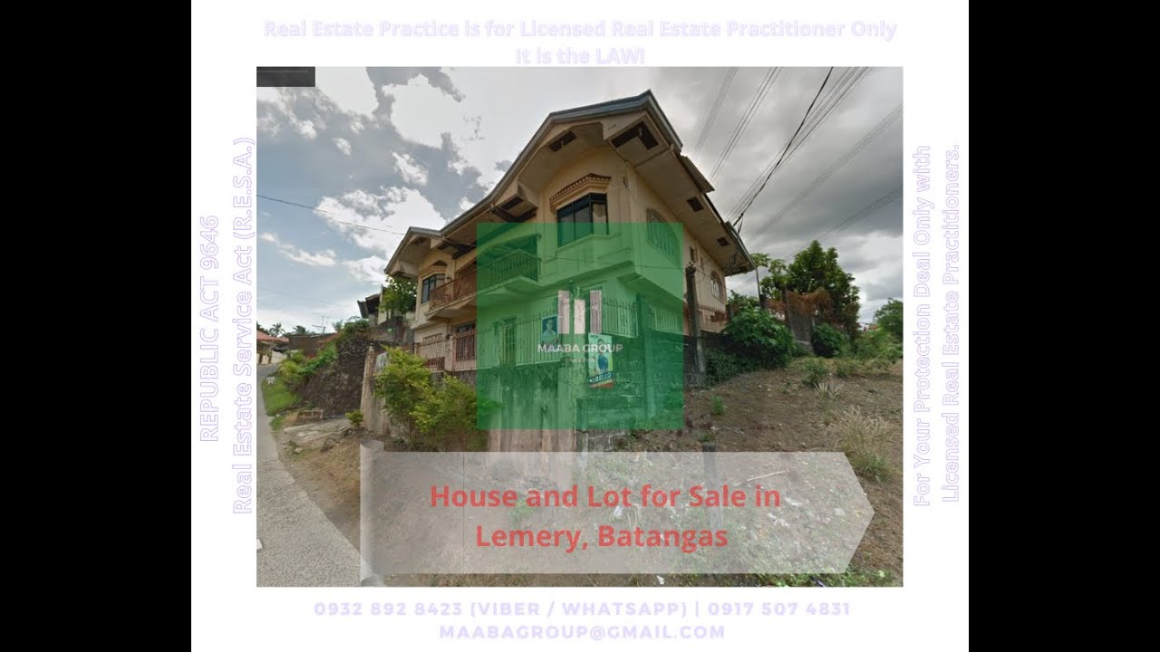 House and Lot for Sale in Lemery, Batangas YouTube