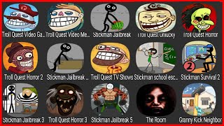 Horror GamePlay Part230|Troll Quet Video game,Troll quest video,Stickman JailBreak screenshot 2