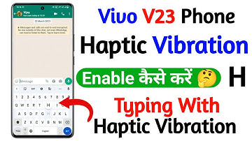 vivo v23 haptic vibration on kaise kare | how to turn on haptic vibration setting on vivo v23