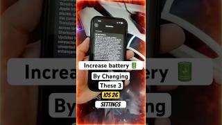 Change these IOS Settings Right Now | ios 26 Battery Saving Tips #shorts