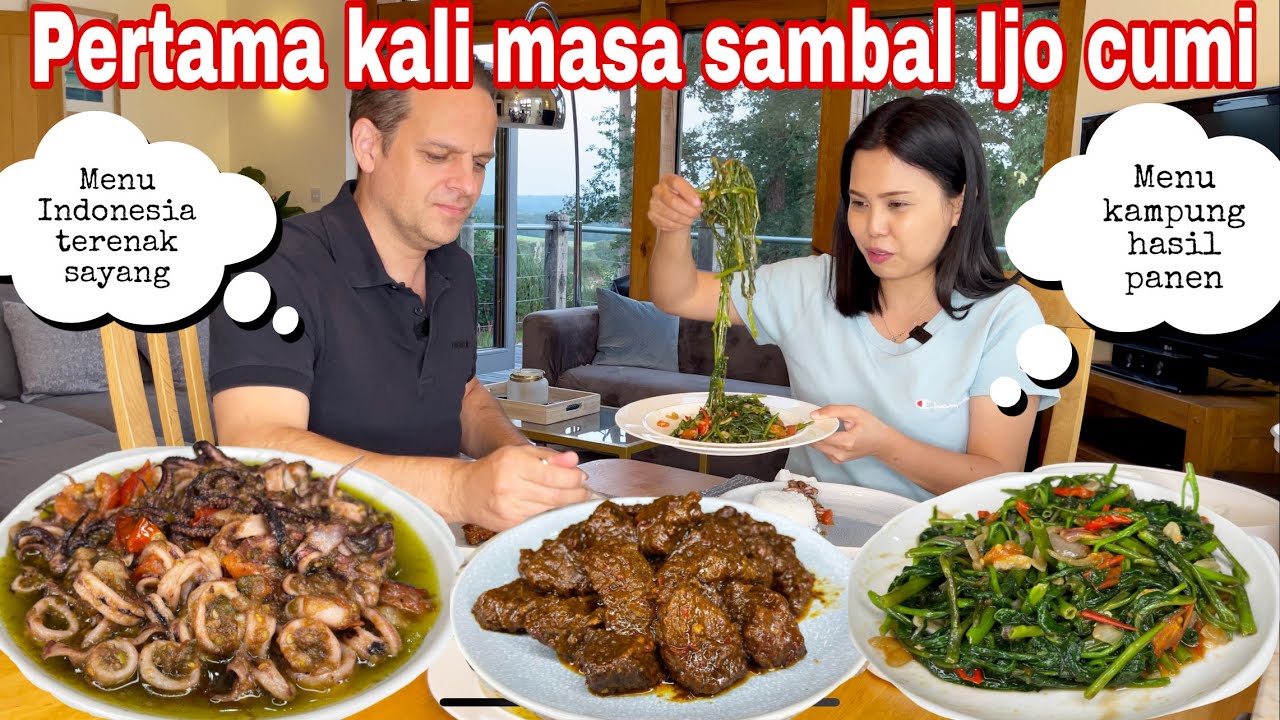 PERTAMA KALI MASAK SAMBAL IJO CUMI || MENU KAMPUNG TERMEWAH HASIL PANEN