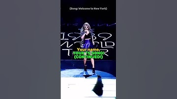 Your name, YOUR TS SONG! (CONTINUED!) ❤️ | #taylorswift #swifties #1989 #fearless #speaknow #fyp