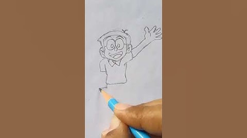 how to draw Nobita from Doraemon easy and quick art #Doraemon #shorts #shortsfeed