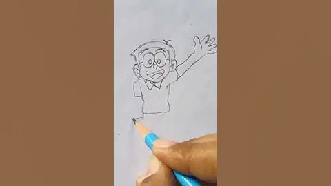 how to draw Nobita from Doraemon easy and quick art #Doraemon #shorts #shortsfeed