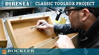 Watch Jimmy DiResta build a classic wood toolbox. Jimmy used reclaimed white oak stair treads to make this tool chest. There are 