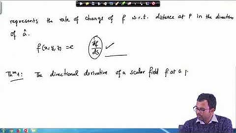 Lecture 41 : Directional Derivative (Concept & Few Results)