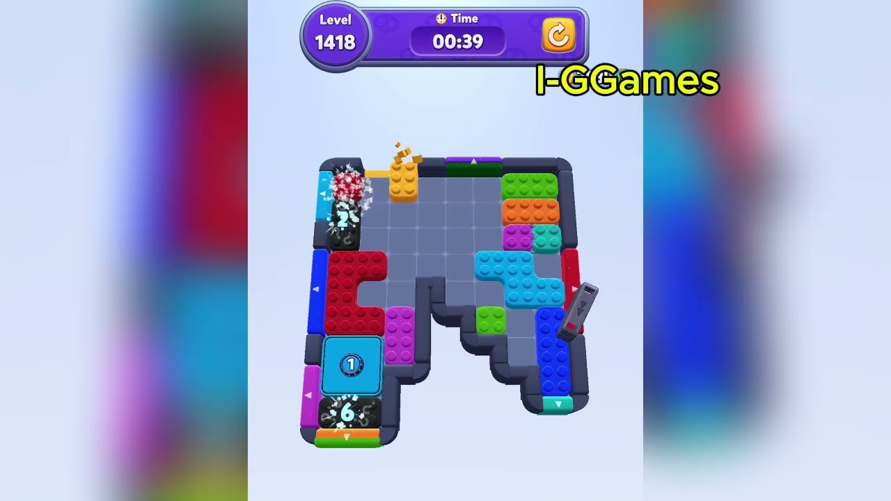 ケムロック Color Block Jam Level 1418 - YouTube