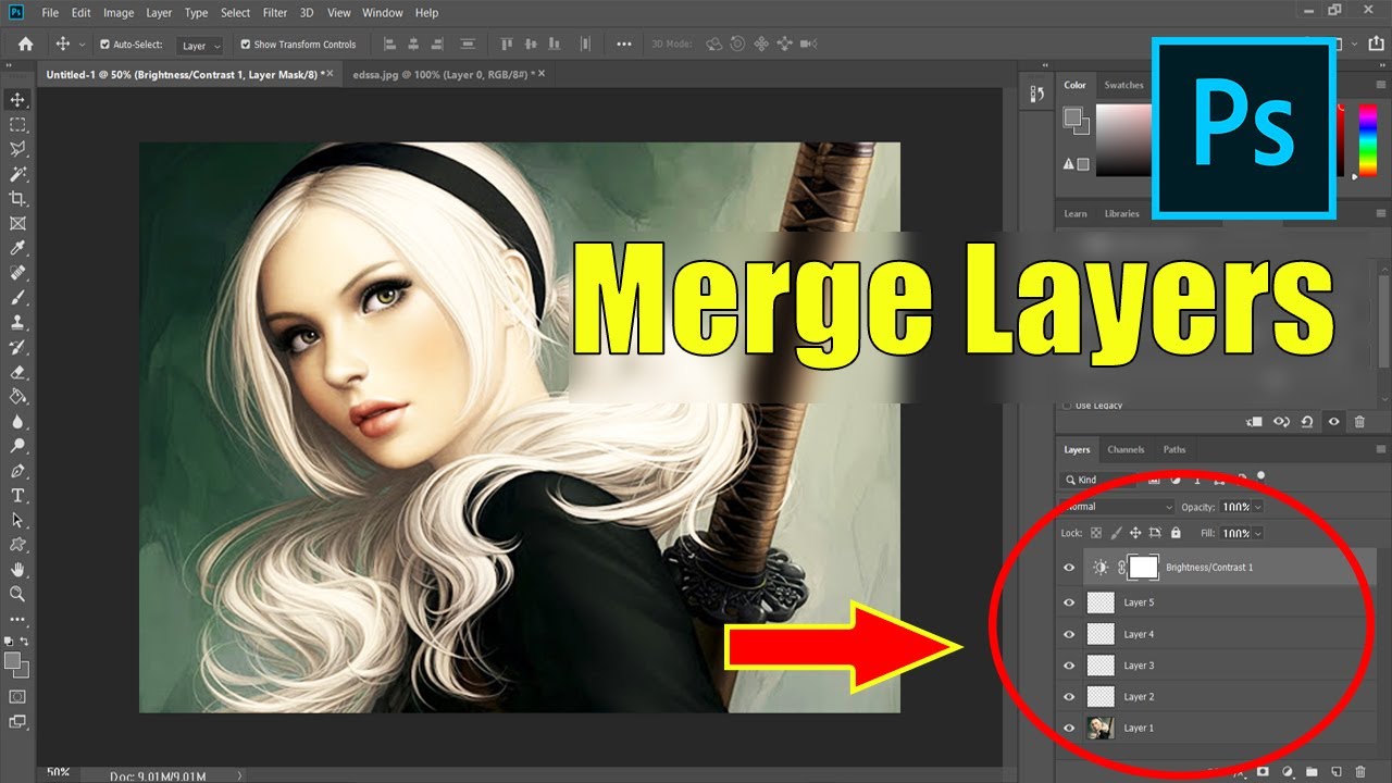 How to merge layers in Photoshop (2021 Tutorial)