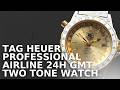 Tag Heuer 35mm Professional 200M Airline 24h GMT Two Tone Wristwatch